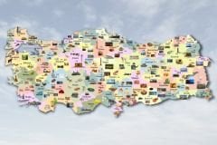 TÜRKÇE RESİMLİ TÜRKİYE HARİTASI DUVAR POSTERİ