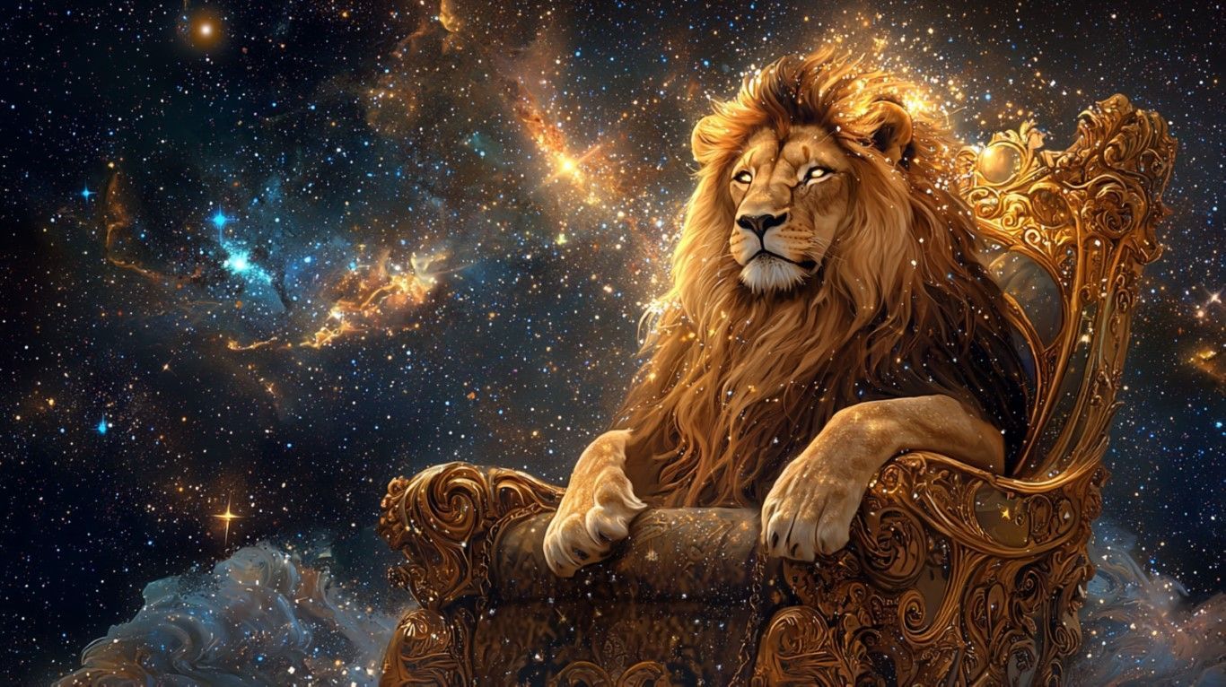 GOLD ASLAN DUVAR POSTERİ