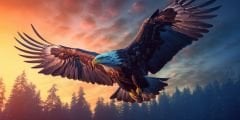GÖKYÜZÜNDE SÜZÜLEN KARTAL DUVAR POSTERİ