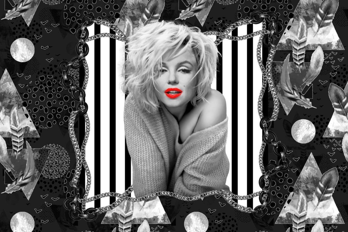 MARİLYN MONROE SİYAH BEYAZ DUVAR POSTERİ