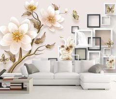 AĞAÇLI GEOMETRİK LÜKS DUVAR POSTERİ