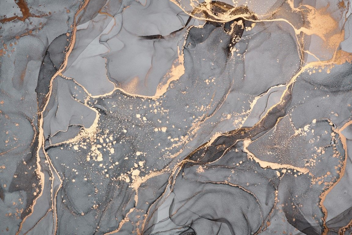 GRİ GOLD DETAYLI MERMER DESEN DUVAR POSTERİ