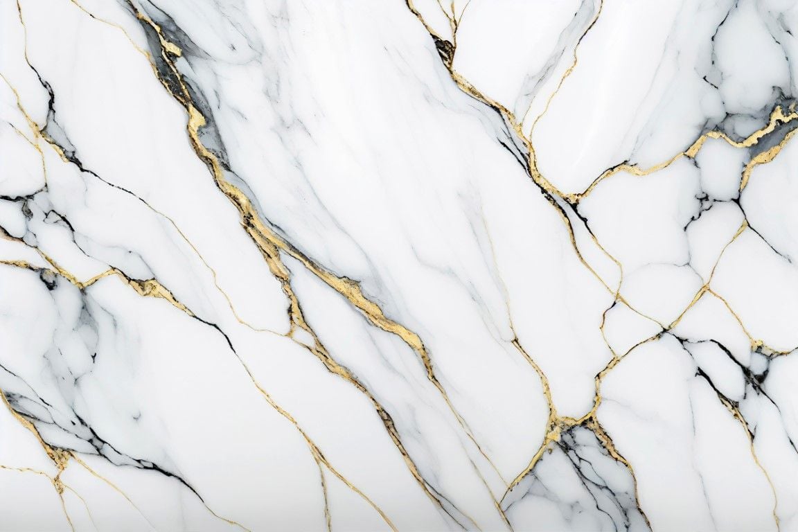 BEYAZ GOLD MERMER DESEN DUVAR POSTERİ