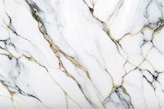 BEYAZ GOLD MERMER DESEN DUVAR POSTERİ