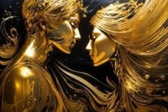 SİYAH GOLD KADIN VE ERKEK DUVAR POSTERİ