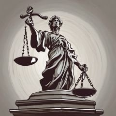 ADALET KONULU KADIN HEYKELİ DUVAR POSTERİ
