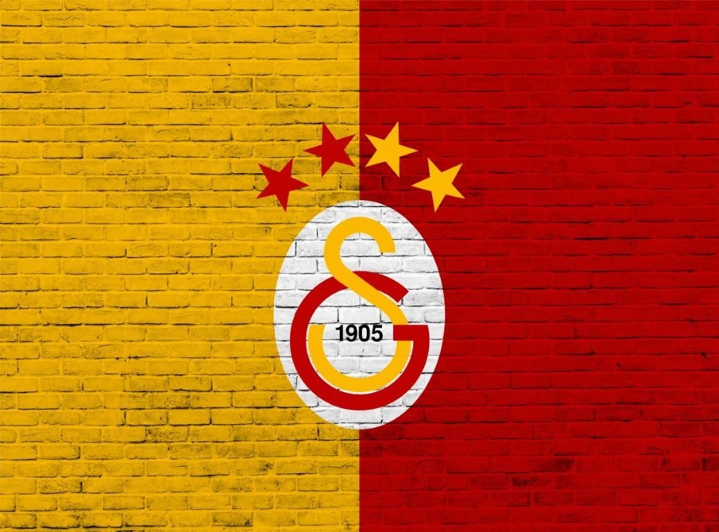 TAŞ DESEN ARKA PLANLI GALATASARAY LOGOLU DUVAR POSTERİ