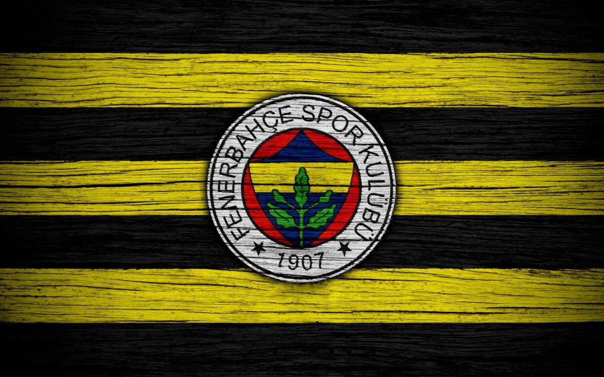 YATAY AHŞAP DESEN ARKA PLANLI FENERBAHÇE LOGOLU DUVAR POSTERİ