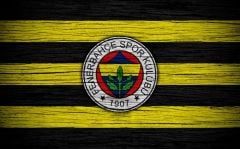 YATAY AHŞAP DESEN ARKA PLANLI FENERBAHÇE LOGOLU DUVAR POSTERİ