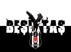 SİYAH BEYAZ KARTALLI BEŞİKTAŞ DUVAR POSTERİ