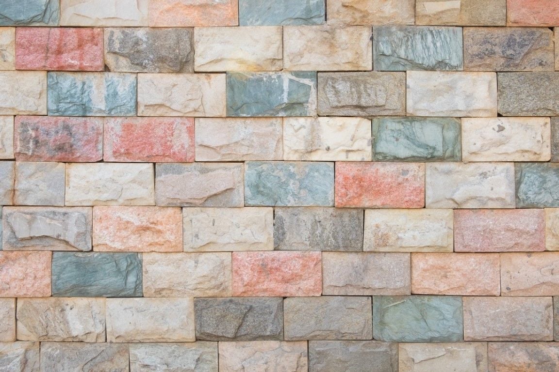 RENKLİ TAŞ DESEN DUVAR POSTERİ