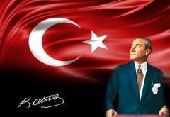 TÜRK BAYRAKLI ATATÜRK DUVAR POSTERİ
