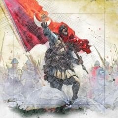 ELİNDE TÜRK BAYRAĞIYLA SAVAŞAN ADAM DUVAR POSTERİ