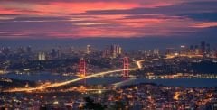 İSTANBUL BOĞAZ KÖPRÜSÜ MANZARASI DUVAR POSTERİ
