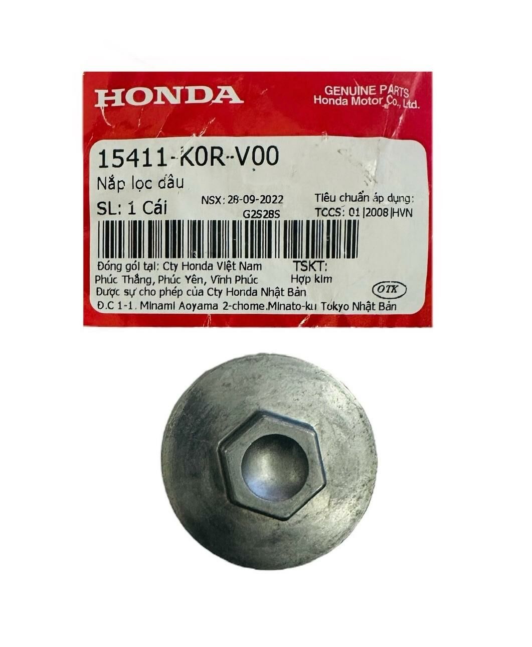 Honda Pcx 125 Yağ Tapası Orjinal 2021-2022 (15411-K0R-V00)