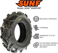 SunF Set 27x9-14 ve 27X11-14 A048 Warrior ATV-UTV Lastik Takımı Ön-Arka