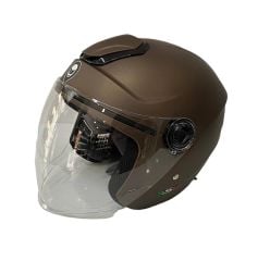 Rsv Helmets 618 Güneş Vizörlü Kahverengi Yarım Kask