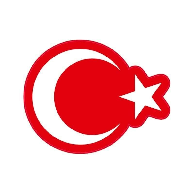 Gogo Türk Bayrağı Desenli Sticker 75 x 90 mm