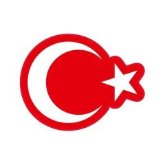 Gogo Türk Bayrağı Desenli Sticker 75 x 90 mm