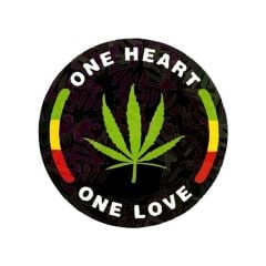 Gogo One Heart One Love Yazılı Sticker 70 x 70 mm