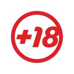 Gogo +18 Desenli Kırmızı Sticker 80 x 80 mm