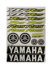 Yamaha R25 A4 Sticker Yeşil