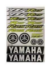 Yamaha R25 A4 Sticker Yeşil