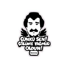 Gogo Müslüm Gürses Desenli Sticker 50 x 100 mm