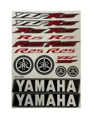 Yamaha R25 A4 Sticker Kırmızı