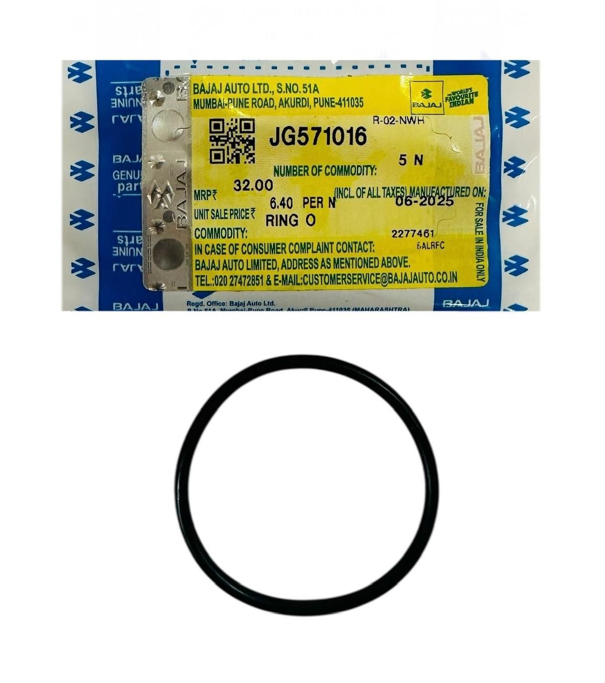 Bajaj Dominar 250 Yağ Filtresi Kapak Oringi Orjinal 2020-2023 (JG571016)