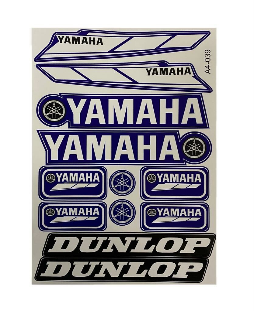 Yamaha Dunlop A4 Sticker Mavi