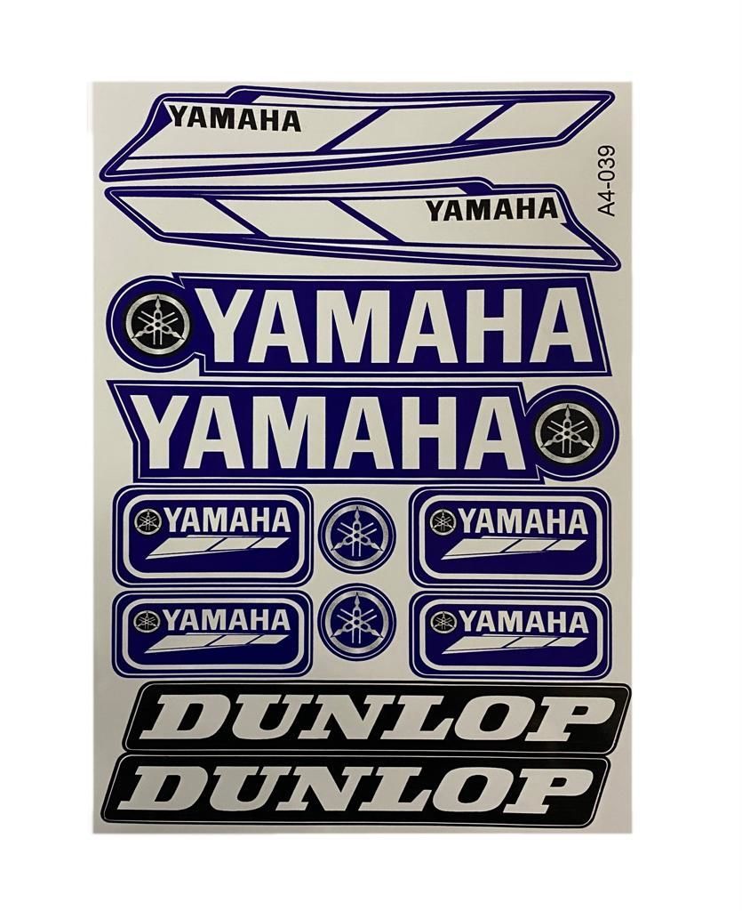 Yamaha Dunlop A4 Sticker Mavi