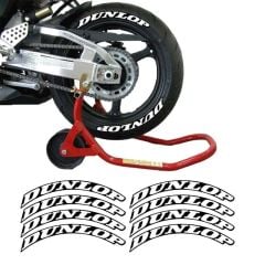 Dunlop 3D Lastik Yanak Yazısı Beyaz