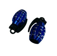 Motogaj Alüminyum Bomba Figürlü Sibop Kapağı Mavi 2' Li