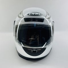 MG Moto Full Face Boyunluklu  Beyaz Kask