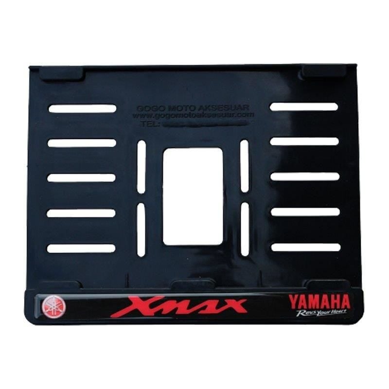 Yamaha Xmax Plastik Kırılmaz Plakalık Kırmızı 2 (15x24)