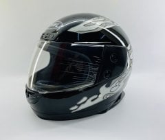 MG Moto Full Face Boyunluklu  Siyah Kask