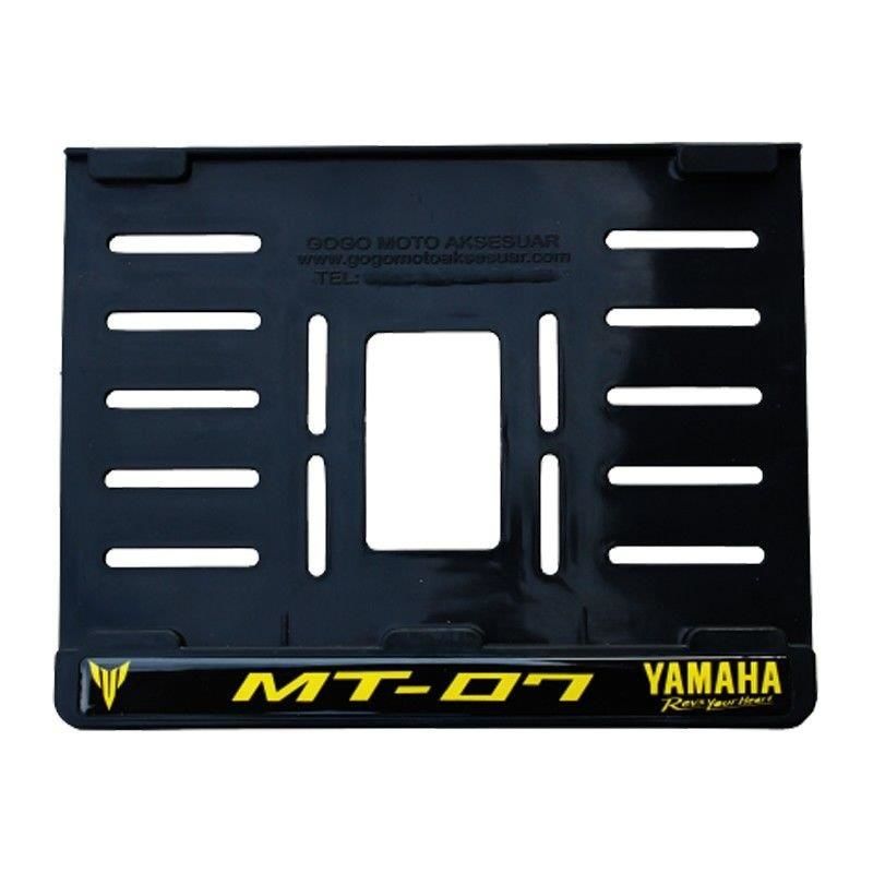 Yamaha Mt 07 Plastik Kırılmaz Plakalık Sarı 3 (15x24)
