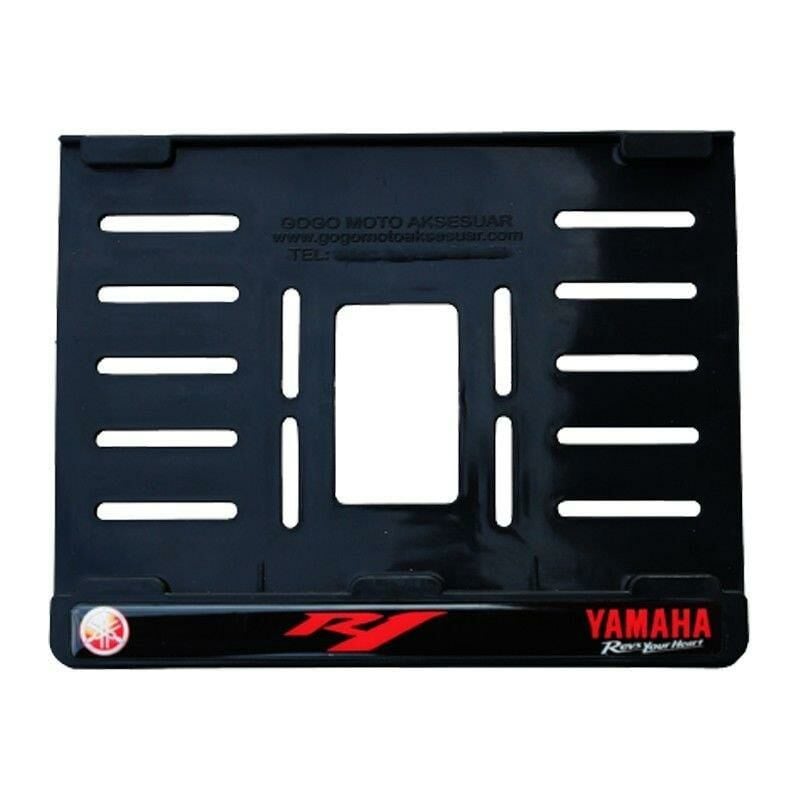 Yamaha R1 Plastik Kırılmaz Plakalık Kırmızı 1 (15x24)