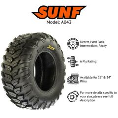 SunF 27x9R12 A043 All Trail 6PR Atv-Utv Ön Lastik