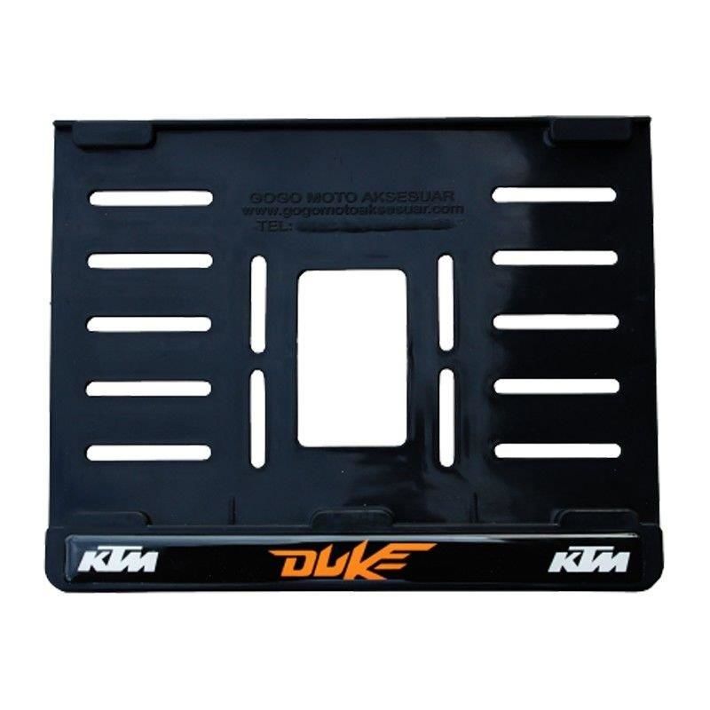 Ktm Duke Plastik Kırılmaz Plakalık Turuncu 1 (15x24)