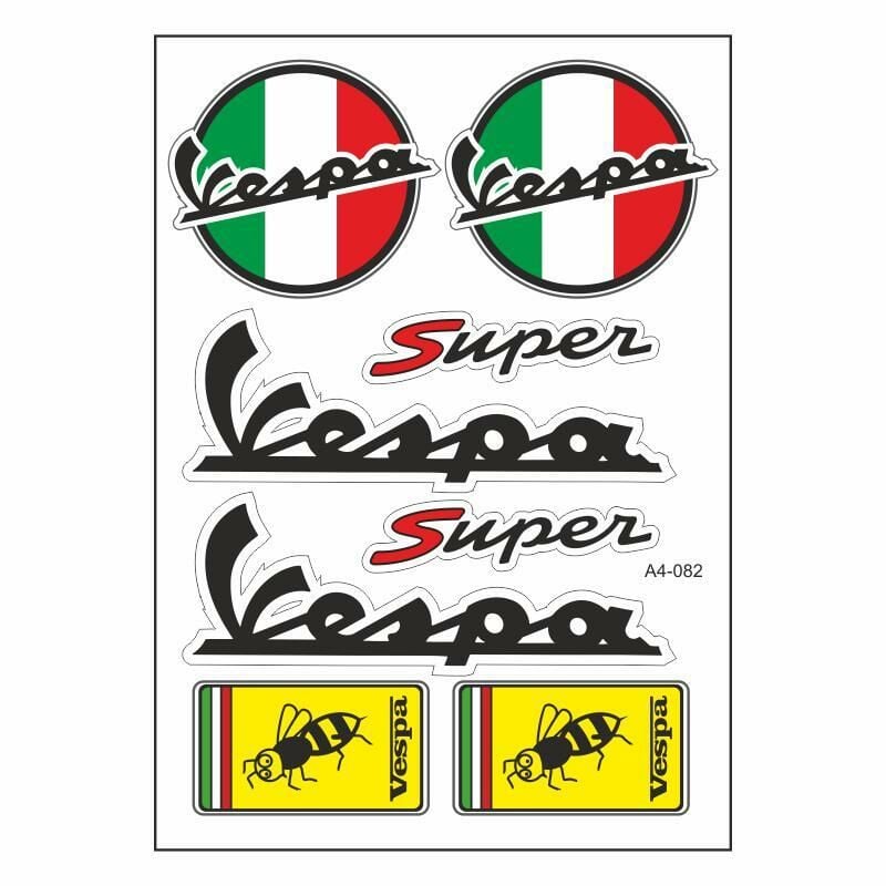 Vespa A4 8 Parça Sticker