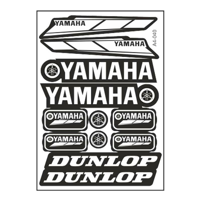 Yamaha Dunlop A4 12 Parça Sticker Siyah