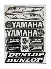 Yamaha Dunlop A4 12 Parça Sticker Siyah