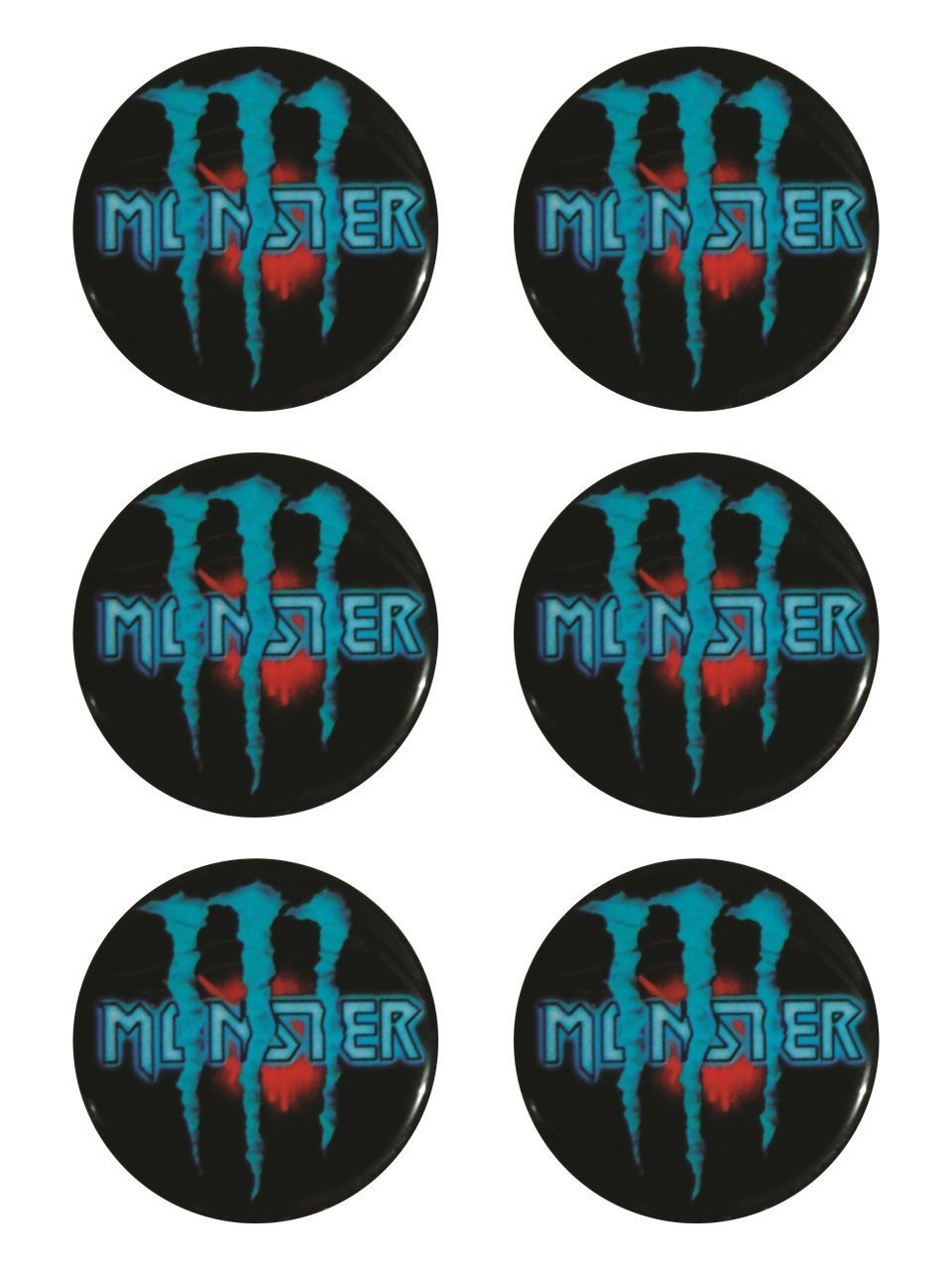 MTS Monster Mavi D-16 6'lı Sticker