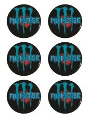 MTS Monster Mavi D-16 6'lı Sticker