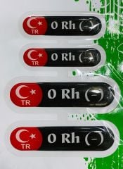 Kan Grubu Sticker 0 Rh (-)