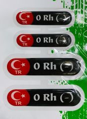 Kan Grubu Sticker 0 Rh (-)