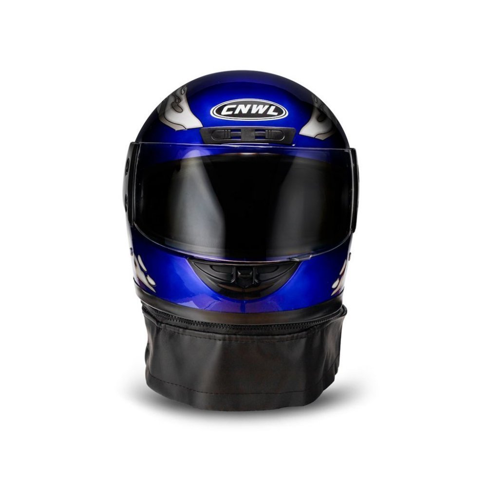 MG Moto Full Face Boyunluklu Mavi Kask