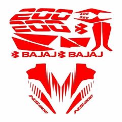 Bajaj Pulsar Ns 200 Kırmızı Sticker Set